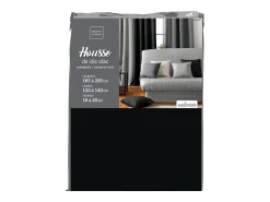 Douceur d'intérieur Ropa De Casa^Funda acolchada para clic-clac 140 x 200 cm Negro