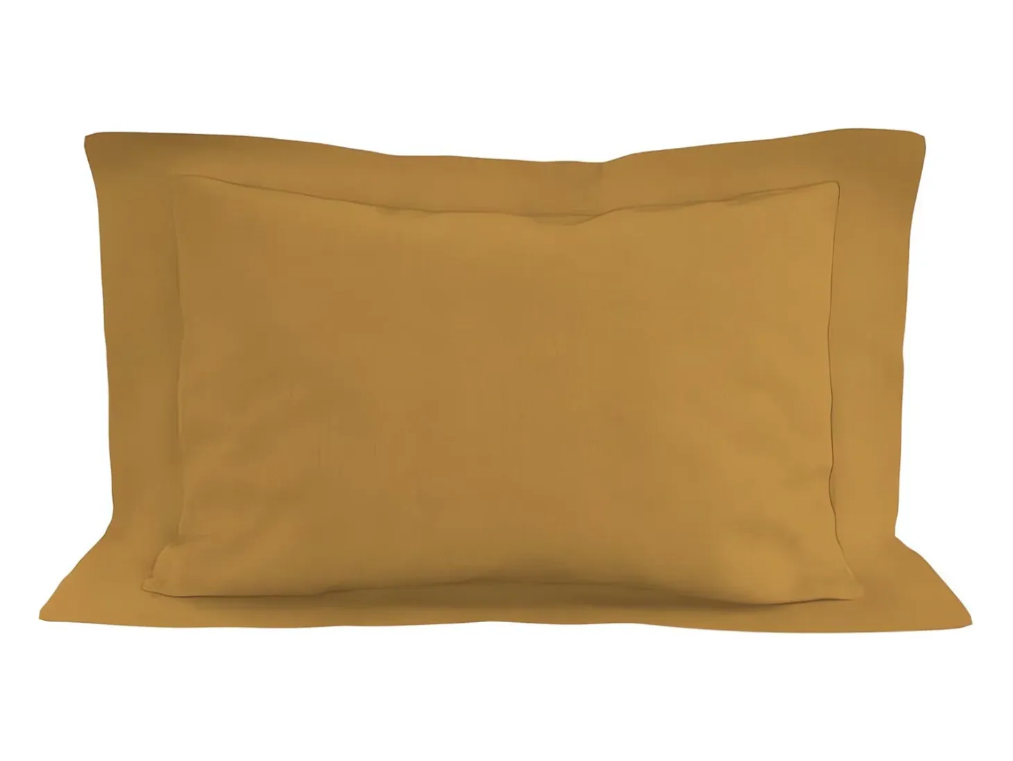 Funda de almohada de algodón 57 hilos 50x70 cm LISO mostaza