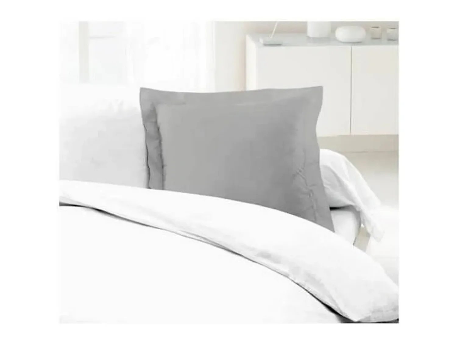 Ropa De Cama^Funda de almohada Lovely Home 63 x 63 cm (2 Unidades) Gris claro