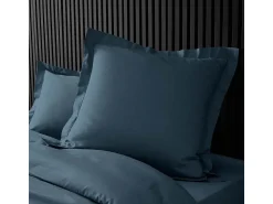 Promo Linge Funda de Almohada Percal 100% Algodón 63x63 cm Noche - Suavidad, Confort & Certificación Oeko-Tex Azul