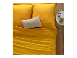 Atmosphera Ropa De Cama^Funda de cojín algodón ocre 63x63cm Amarillo