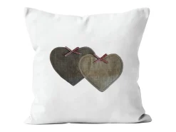 Soleil d'ocre Ropa De Casa^Funda de cojín desenfundable de puro algodón 40x40 cm LOVE , por Rojo