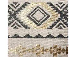 Funda de cojín étnica y dorada 40 x 40 cm