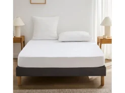 Best Douceur d'intérieur Funda de colchón 100% algodón 140 x 190 cm Blanco