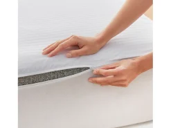 PIKOLIN Ropa De Cama^Funda de colchón 135x196cm| HOME| 100% Algodón| Cremallera L Blanco