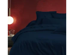 Blanc avenue Ropa De Cama^Funda de edredón satén de algodón marino Azul
