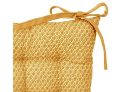 Funda de silla estampada y acolchada con nudos 38 x 38 cm