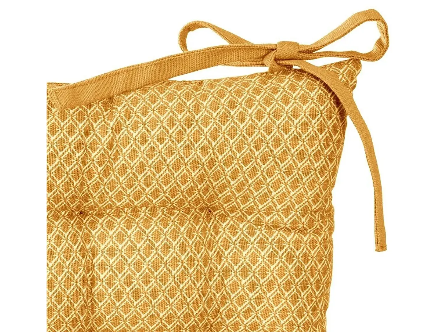 Funda de silla estampada y acolchada con nudos 38 x 38 cm