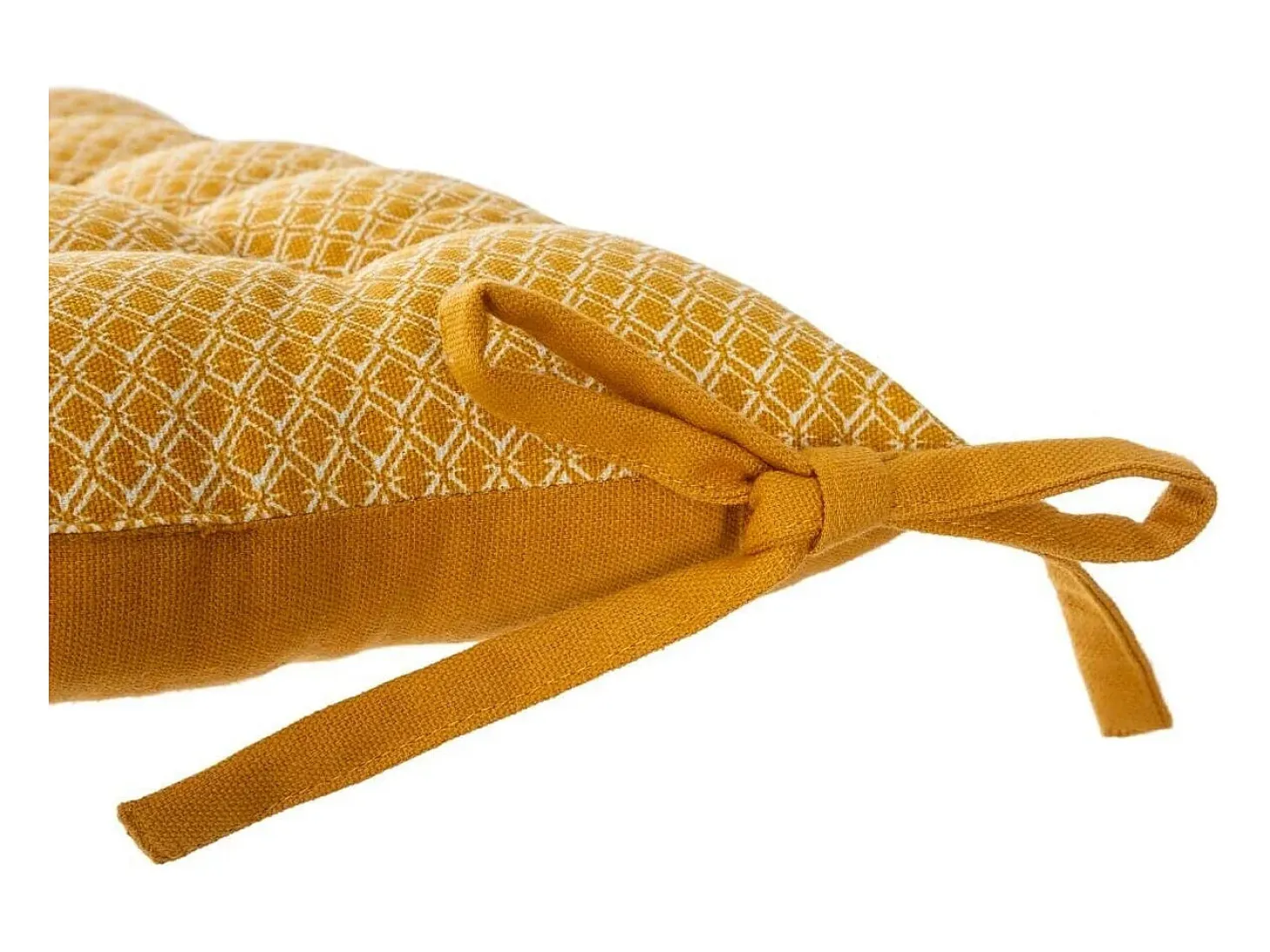 Funda de silla estampada y acolchada con nudos 38 x 38 cm