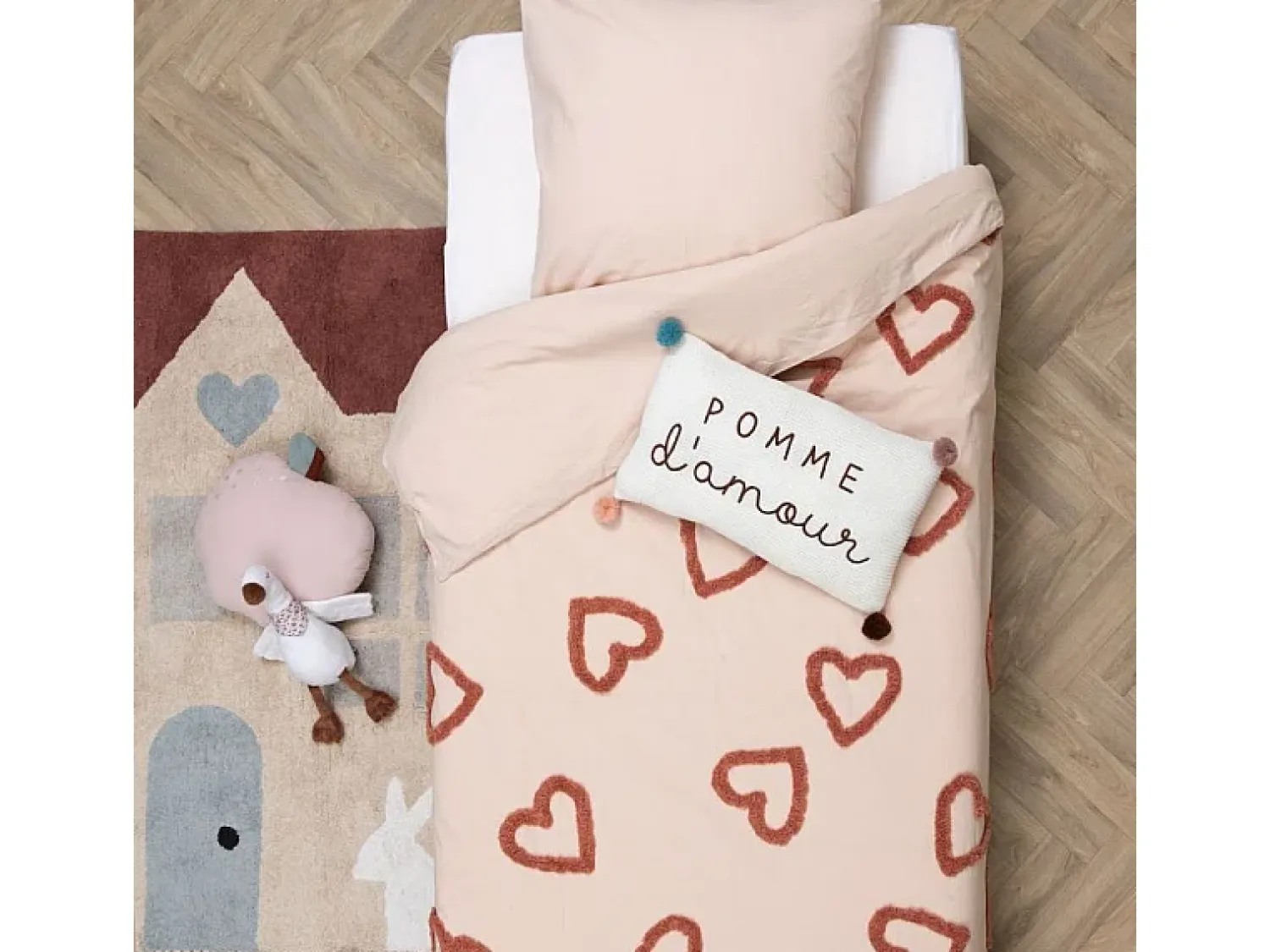 Atmosphera for Kids Ropa De Cama^Funda nórdica algodón 90x190cm Rosa