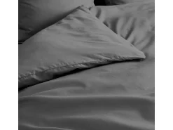 Promo Linge Funda Nórdica Percal 240x260cm Acero 78 hilos - Confortable y Certificada Oeko-Tex Gris