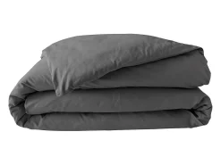 Promo Linge Funda Nórdica Percal 240x260cm Acero 78 hilos - Confortable y Certificada Oeko-Tex Gris