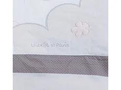 Funda nórdica 100x135cm y funda de almohada en algodón blanco