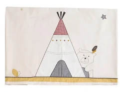 Funda nórdica 100x135cm y funda de almohada en algodón beige