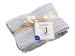 Best Sauthon Funda nórdica 100x135cm y funda de almohada marinière Blanco