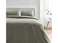 PIKOLIN Ropa De Cama^Funda Nórdica y Almohada 180x190cm| HOME| Algodón| Gris
