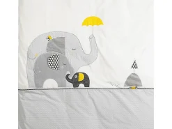 Funda nórdica y funda de almohada de algodón gris