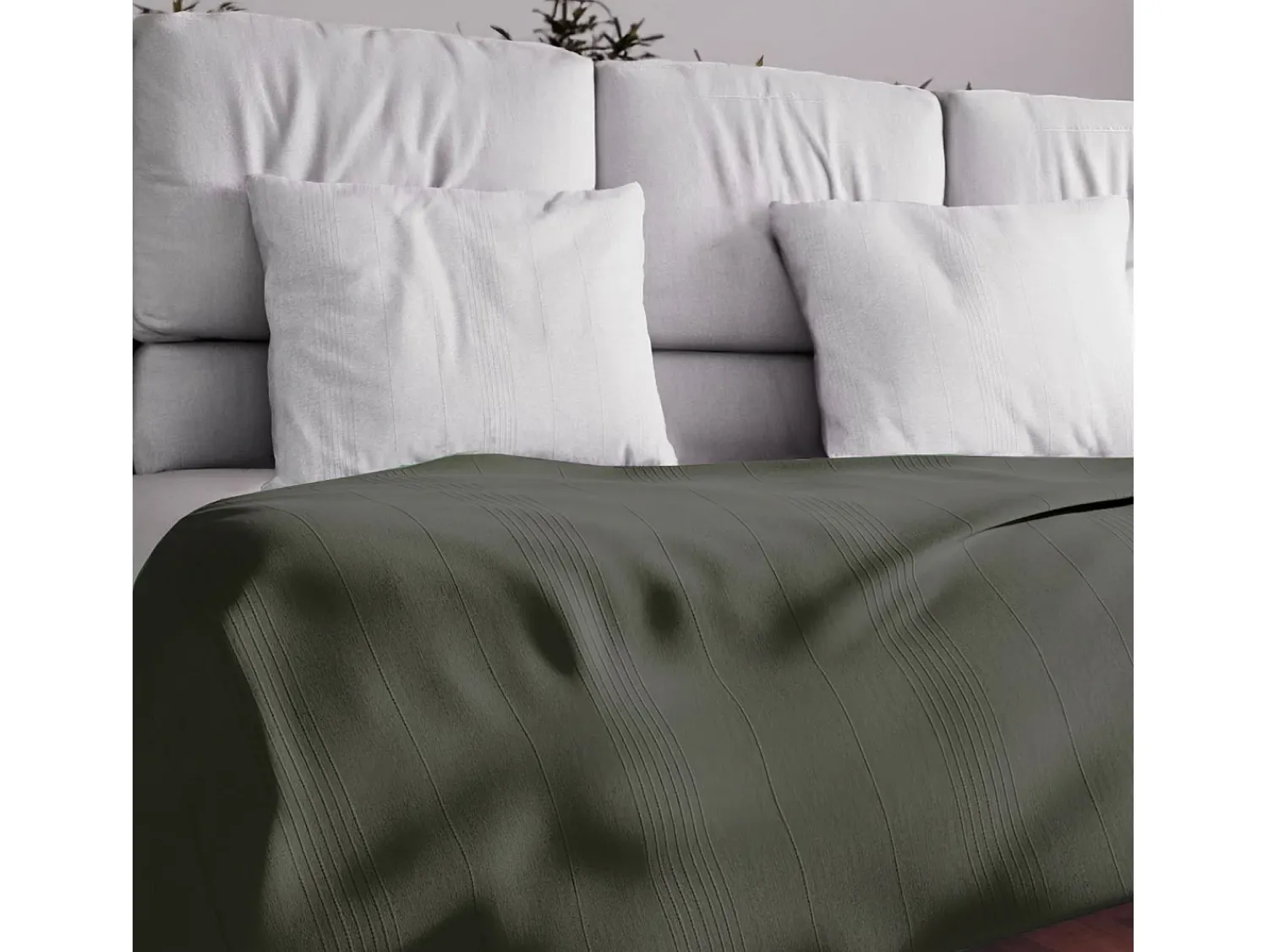Best Soleil d'ocre Funda para cama o sofá 180x220 cm ADELE caqui, por Verde