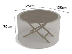 Funda protectora para mesa redonda COVERTOP - Topo - 125 x 125 x 70 cm