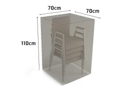 Best NORTENE Funda protectora para sillas apilables COVERTOP - - 70 x 70 x 110 cm Topo
