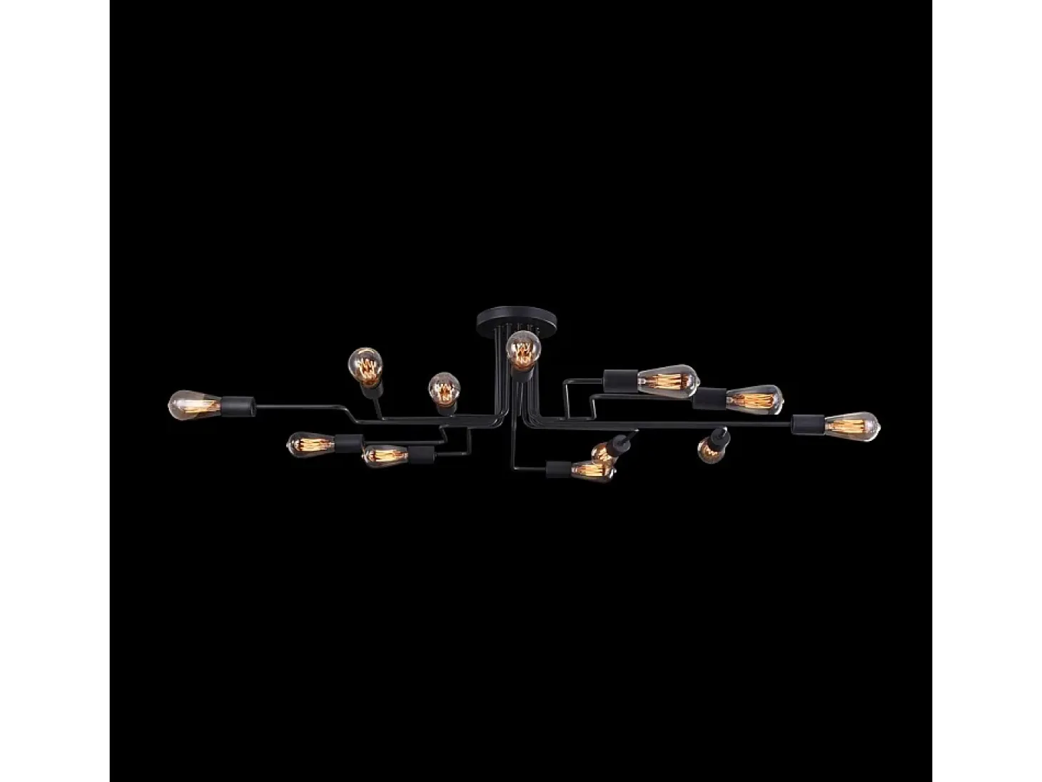 Gilbert Plafón Negro, 12 Luces, E27