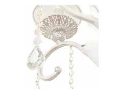 Grace Araña Blanca con Oro y Cristal, con Pantallas, 8 Luces, E14