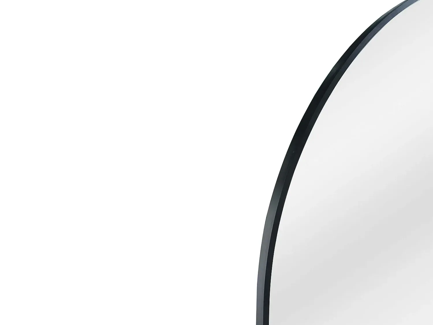 OZAIA Espejo De Pared|Espejo^Gran espejo arco de aluminio, L. 110 x A. 190 cm, , OLYVEN Negro