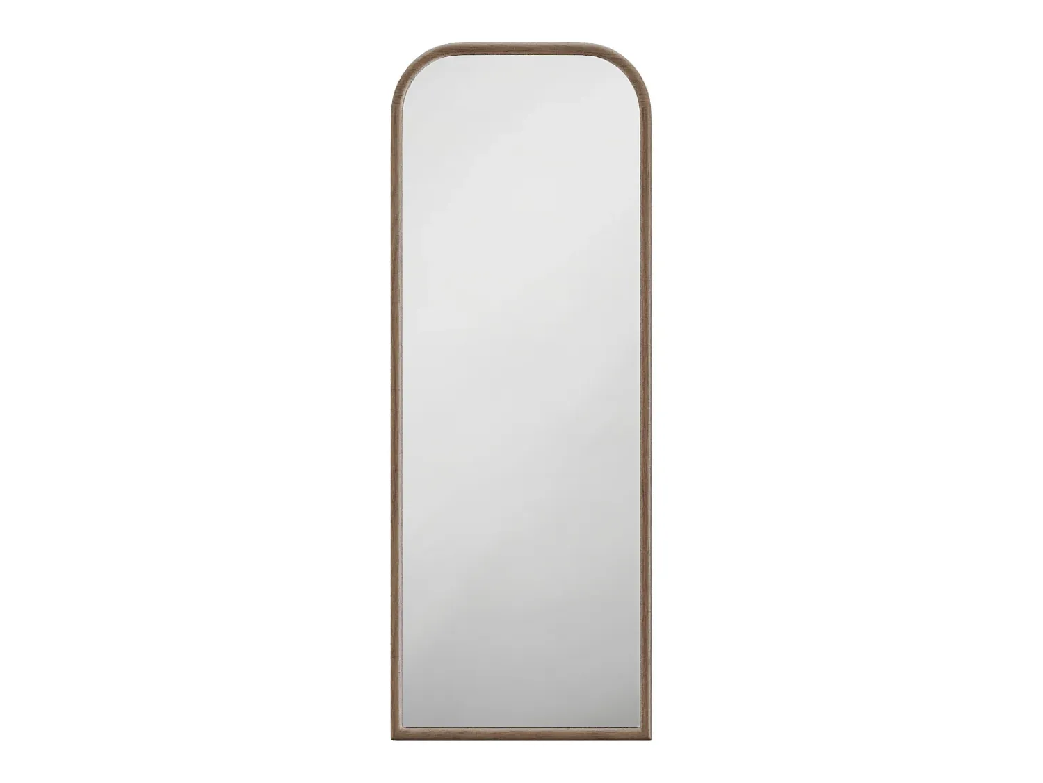 OZAIA Espejo De Pared|Espejo^Gran espejo de madera de hevea, L. 60 x H. 160 cm, Natural, SANYA Color natural oscuro