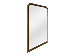 OZAIA Espejo De Pared|Espejo^Gran espejo de madera de paulownia - L. 120 x H. 190 cm - efecto latón - HELOISE Dorado