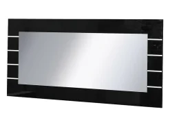 Meublorama Espejo De Pared|Espejo^Gran espejo LINA - 120 x 60 cm Negro