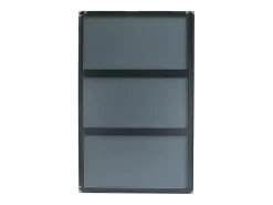 Online OZAIA Gran espejo rectangular de aluminio, L. 120 x H. 190 cm, , NIREVA Negro