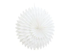 Gran estrella navideña con colgante de papel ligero Ø46cm de color blanco.