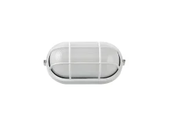 AKUNADECOR Iluminación Exterior^Gran Oferta En Aplique Para Exterior Ovalado Modelo Apus Blanco