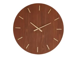 Gran reloj de pared chapado en madera de fresno ARTURO - D. 70 cm - Marrón