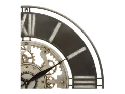 Gran Reloj de Pared de Metal Dorado D 70 cm Atmosphera Soul - Silencioso y de Moda