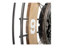 Online Atmosphera Gran Reloj de Pared Silencioso de Metal y Madera D 90 cm Multicolor