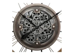 Online Atmosphera Gran Reloj de Pared Silencioso de Metal y Madera D 90 cm Multicolor