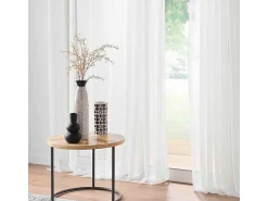 Douceur d'intérieur Ropa De Casa^Gran Voile a Ojetes Haltona Efecto Lino Tejido Blanco
