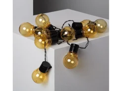 Ledkia Guirnalda Luminosa^Guirnalda de Bombillas LED Solar Nikola 2m 6000K Blanco Frío Negro