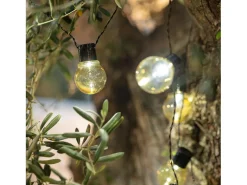 Ledkia Guirnalda Luminosa^Guirnalda de Bombillas LED Solar Nikola 2m 6000K Blanco Frío Negro