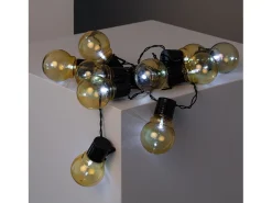 Ledkia Guirnalda Luminosa^Guirnalda de Bombillas LED Solar Nikola 2m 6000K Blanco Frío Negro