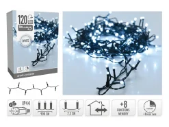 Guirnalda Exterior Cable Negro LED Blanco Frío 9m Blanco Frío 5000K