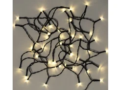 New Ledkia Guirnalda Exterior Cable Negro LED con Batería 3.5m Cálido 2700K Blanco