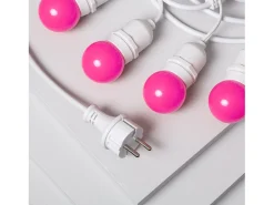 Sale Ledkia Guirnalda Exterior con Bombillas LED E27 5.5m IP65 Blanco Rosa Multicolor