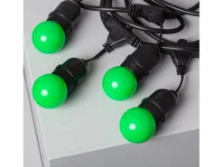 Outlet Ledkia Guirnalda Exterior con Bombillas LED E27 5.5m IP65 Negro Verde Multicolor