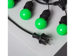 Outlet Ledkia Guirnalda Exterior con Bombillas LED E27 5.5m IP65 Negro Verde Multicolor