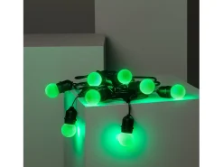 Outlet Ledkia Guirnalda Exterior con Bombillas LED E27 5.5m IP65 Negro Verde Multicolor