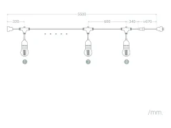 Best Ledkia Guirnalda Exterior con Bombillas LED E27 Filamento 5.5m IP65 2700K Cálido Blanco