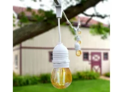 Best Ledkia Guirnalda Exterior con Bombillas LED E27 Filamento 5.5m IP65 2700K Cálido Blanco