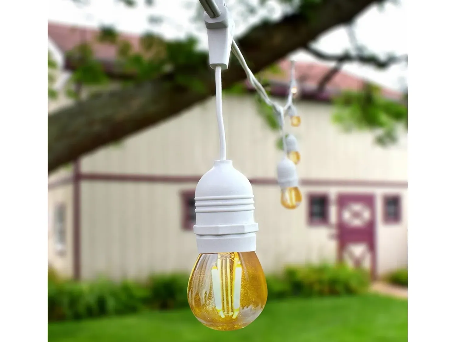 Best Ledkia Guirnalda Exterior con Bombillas LED E27 Filamento 5.5m IP65 2700K Cálido Blanco